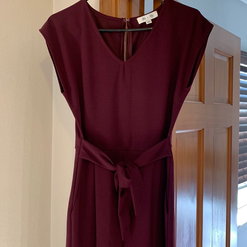 She & Sky plum purple jumpsuit women’s medium - Picture 2 of 4